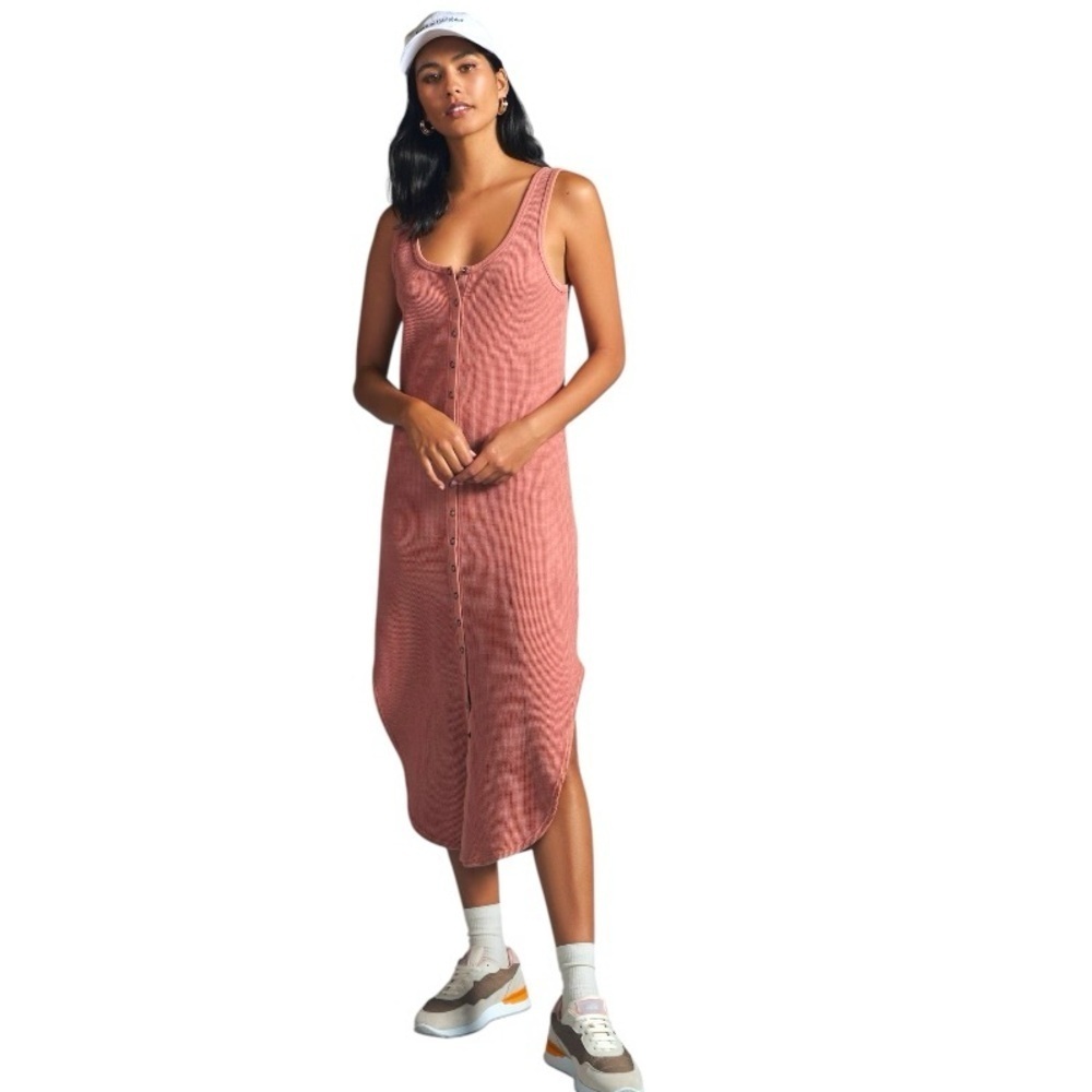 NWT Daily Practice by Anthropologie Button-Front Midi Dress Size 1X